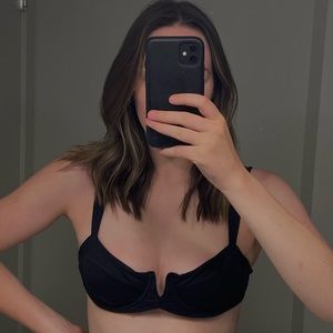 Monday Swimwear “Clovelly” Swim Top in Black Size Small